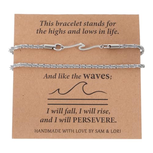 Womens Ankle Bracelets, Silver Double Layer Wave Anklet | Bestie Sister, Best Friend Birthday Gifts, Beach Jewelry