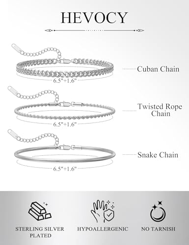 Stainless Steel Bracelet Set for Men, Adjustable Link Chains | Layered stainless steel link chain bracelets with adjustable sizing, designed for daily wear, stacking, and gifts - color: Style3-7 inch