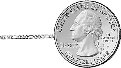 Savlano 925 Sterling Silver Solid Italian Figaro, Rope,Herringbone, Curb, Ball Bead, Snake, Mariner Chain Anklet for Women, Comes in 0.8mm - 5mm With Gift Box - style: Figaro 1.5mm