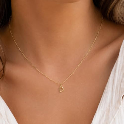 Gold Puffed Initial Letter Charm - 10 Karat Gold - 3D Bubble Letter Pendant - style: Letter d
