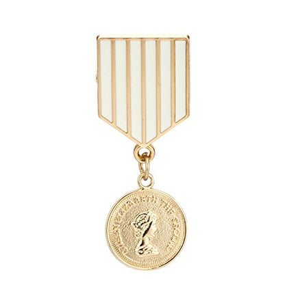 Knighthood Men's Queen Elizabeth Honorary Lapel Pin Brooch Badge Golden