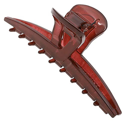Camila Paris CP3225 French Hair Clip for Women, Narrow, Strong Hold Grip Double Teeth Girls Hair Claw Clips Jaw, Fashion Durable Styling Hair Accessories for Women, Made in France - color: Red 4"