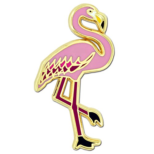 PinMart Wild Animal Enamel Lapel Pin - color: Flamingo Gold Plated, size: 100 Pack