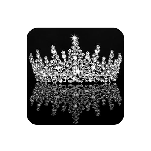 COCIDE Tiara and Crown for Women Crystal Queen Crown Rhinestone Tiara for Girl Bride Wedding Hair Accessories for Bridal Birthday Party Prom - color: T1,Silver