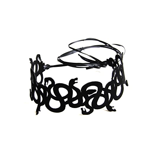 Gothic Chokers Necklace for Women Halloween Spider Gear Snake Thorn Sexy Black Lace Choker Necklace Punk Vintage Lace Hollow Tattoo Adjustable Necklace for Cosplay Jewelry Night Club Party Costume Accessory Sexy Chocker Gift - style: Snake