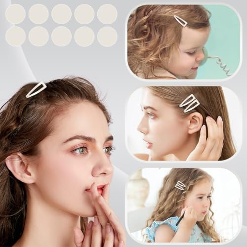 20 Pcs Snap Hair Clips for Women Snap Hair Barrettes Double Grip Hair Clips 3 Prong Clips for Hair Barrettes for Women Girls (Silver) - color: Silver