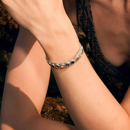 18K Gold Bangle Bracelets for Women 925 Sterling Silver Bracelets Bracelets Adjustable Boho Bracelets Stackble Cuff Bangle Bracelets for Men Women Chunky Gold Bangle Open Cuff Bracelets Christmas Gift - color: Bracelets-10