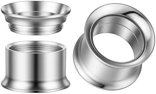 Surigcal Stainless Steel Ear Gauges Tunnels - Internally Threaded Plugs For Ears - Internally Threaded Ear Gauges For Men Women - Double Flare Internal Thread Screw-Fit Gauge Flesh Tunnel Earrings - color: Steel, size: 12mm (1/2")
