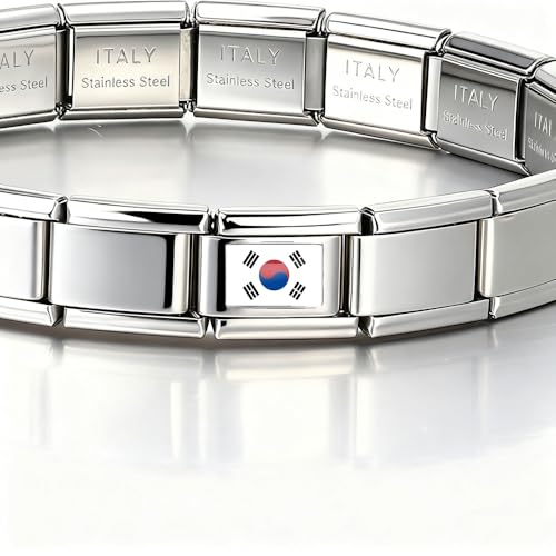 Italian Bracelet Charm,9mm,United Arab Emirates,Country & Culture > Flag - color: South Korea