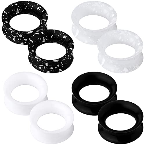 OUFER 8PCS Silicone Ear Gauges Flexible Ear Tunnels Plugs Stretchers Expander Double Flared Flesh Ear Piercing Jewelry for Women Men - color: 5/8"(16mm)
