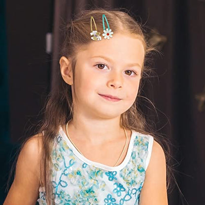 Wingchold 16Pcs Girls Unicorn, Butterfly, Flower, Rabbit Hair Clips - Sparkly Rainbow Hair Accessories for Toddlers, Kids, Hair Clips for Party, Birthday Gift Supplies Favors