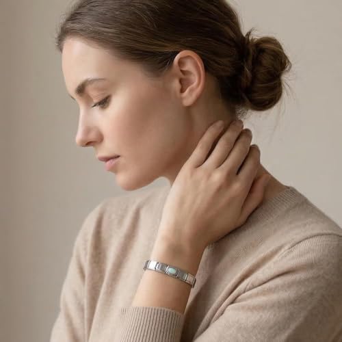 GEMOSA Birthstone Italian Charm Bracelet - 18 Links 9mm x 10mm Stainless Steel Base Bracelet with Birthstone Charm & Link Opener Tool, Polished Silver Finish Jewelry Gift Box Set for Women - color: 10-Oct-Opal