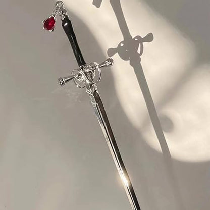 4Pcs Sword Hair Stick Retro Metal Hair Sticks Ancient Style Swords Hair Chopsticks for Women and Men, Chinese Hair Pins Hair Sticks Hair Daggers with Tassels for Hair Accessories