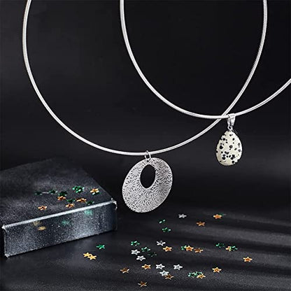 PH PandaHall 6pcs 2mm Stainless Steel Snake Chain Necklaces Round Omega Chain Choker with Lobster Claw Clasps for Women Crafts Jewelry Making