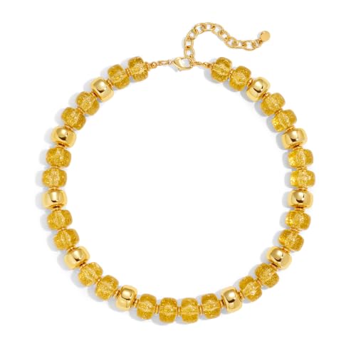 Resin Chunky Colorful Beaded Necklace | Adjustable Boho Statement Necklace,Summer Beach Party Jewelry - color: A-golden