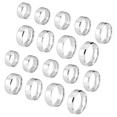 UNICRAFTALE Stainless Steel Classical Plain Stackable Wedding Band Ring Blank Wedding Ring Cool Simple Band For Women and Men Gifts for Special Occasions - color: Stainless Steel Color
