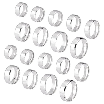 UNICRAFTALE Stainless Steel Classical Plain Stackable Wedding Band Ring Blank Wedding Ring Cool Simple Band For Women and Men Gifts for Special Occasions - color: Stainless Steel Color