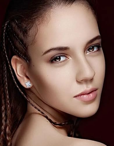 Tornito 10-15 Pairs Clip on Stud Earrings Non Pierced Teardrop Round Square CZ Pearl Twist Knot Flower Butterfly Heart Star Rainbow Cat Opal Clip on Earrings for Women - color: H: 10 Pairs