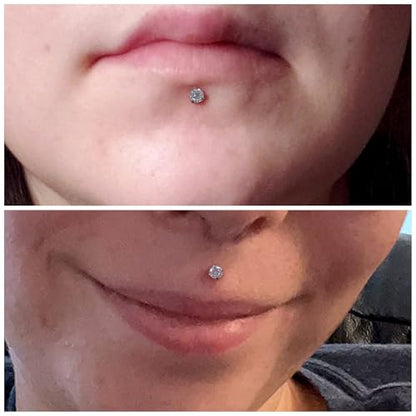 14G Lip Rings Stainless Steel Tragus Helix Conch Piercing Jewelry Snake Bite Piercing Monroe Lip Rings Labret Medusa Cartilage Lobe Earrings Studs Piercing Jewelry 6MM 8MM 10MM Silver 18PCS - color: 6MM 8MM 10MM-Silver,2mm/3mm/4mm CZ