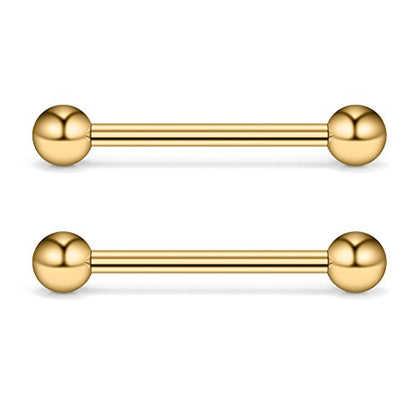 12-24PCS 16G Eyebrow Ear Helix Tragus Cartilage Earring Lip Rings Barbell Body Piercing Jewelry 6mm 8mm 10mm 12mm - style: 12mm