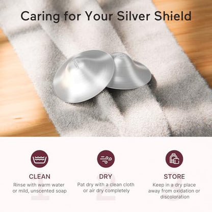 Momcozy 999 Silver Nursing Cups, Hole-Free Design,XL Size | Breastfeeding Essentials,Nipple Cover for Breastfeeding Newborns,XL Size - size: XL/Hole-free