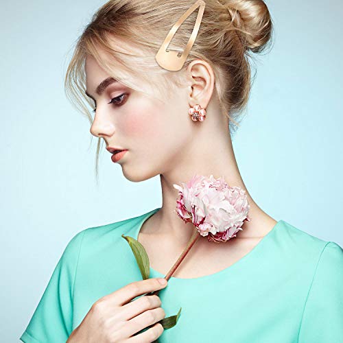 Geyoga 30 pcs 4 Inch Large Metal Snap Hair Clips Snap Barrette for Women | Gold Silver Gun Black, Strong Spring, No Slip Hold, Thick Fine Hair, Party Daily Use