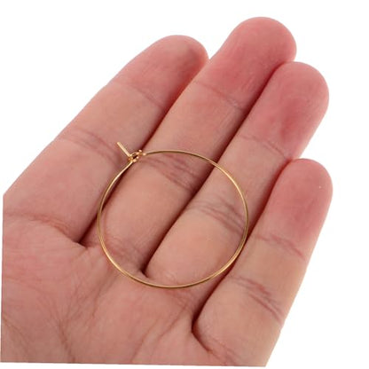 COLLBATH 10pcs Oversized Thin Hoop Earrings for Women Lightweight Stainless Steel Large Circle Earrings with Fade-resistant Finish Minimalist Chic Style for Parties Weddings and Everyday
