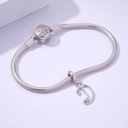 Letter Charms for Pandora Bracelets 925 Sterling Silver Alphabet Initial Charms Bead Jewelry Gift for Women - style: Initial D