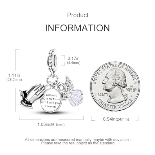925 Sterling Silver Charm for Bracelet Necklace Women Dangle Pendant Beads | Love Faith Mom Ocean travel Butterfly Party Charm Beads Pendants DIY Jewelry Gift - color: Beautiful Faith Charm