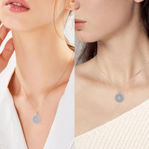 Ahiller Women's Necklace, Dainty Pendant Choker, Adjustable Chain | Heart Initial & Round Pendants, Daily Necklace,17-21" Adjustable Necklaces, Trendy Minimalist Jewelry, Stainless Steel Chain - color: XW-Silver, style: Other Shapes - Multi-Color