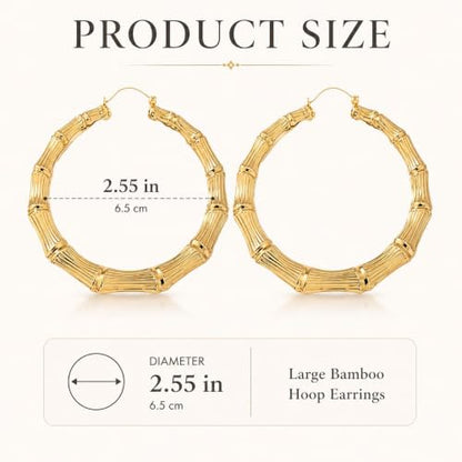 Big Chunky Gold Hoop Earrings for Women Beaded Large Statement Earrings Lightweight Fashion Jewelry Daily Wear Party Gift - color: C1:GOLD
