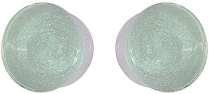 Sparkle Galaxy Double Flared Glass Plugs - color: Pink, size: 19mm