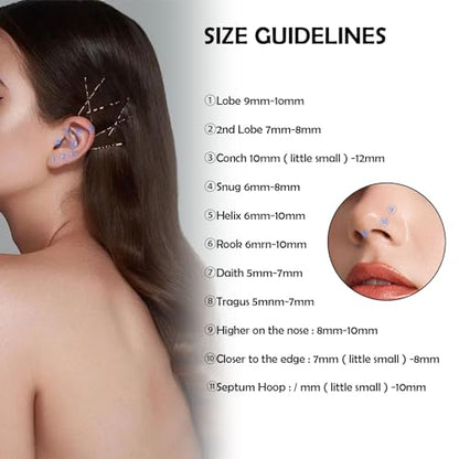 Titanium Septum Rings, Nose Rings Hoops for Women, Segment Nose Rings 16G 8mm/10mm Hypoallergenic Cartilage Conch Helix Rook Hoop Earrings - color: Double Stacked-Black, size: 16 Gauge 8mm