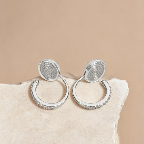 1 Pair Clip On Hoop Earrings Silver Invisible Clip On Earrings Non Pierced Small Adjustable Lightweight for Women