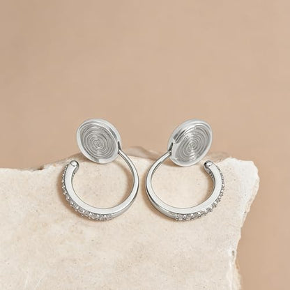 1 Pair Clip On Hoop Earrings Silver Invisible Clip On Earrings Non Pierced Small Adjustable Lightweight for Women