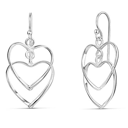 Milla Boho Earrings for Women Dangling - color: Double Heart