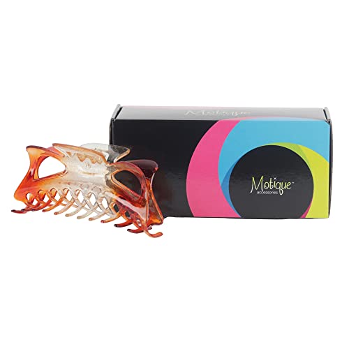 Women's Jumbo Jaw Clip Extra Large Marbelized Hair Claw (Glitter Orange) - color: Glitter Orange