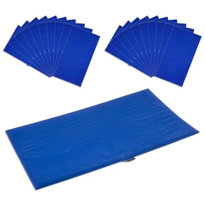 20-Pack Foam Cushion Flocked Jewelry Pads - Flat Full Size - Rings, Necklaces, Bracelets, Watches Presentation - Royal Blue by The Display Guys - color: Royal Blue, size: Insert - Flat Pad (20-Pack)