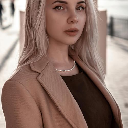 Natural Pearls Necklace, Freshwater Baroque Pearls Necklace for Women's Pearl Strand Choker Necklace 18K Gold Plated & S925 Sterling Silver Clasp White Necklace Chain - color: White, 4-5mm, Silver Clasp