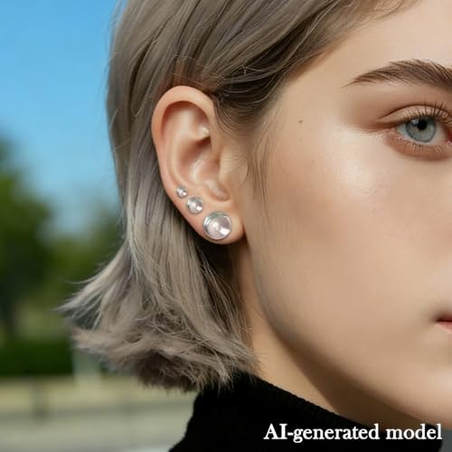 8G-12mm Solid Ear Plugs Tunnels for Women Men Single Flared Ears Gauge Plugs with O-Ring Stretcher Expander Piercing Body Jewelry Black White Clear Opalite 1 Pairs - color: Clear, size: 00 Gauge(10mm) = 3/8 inch