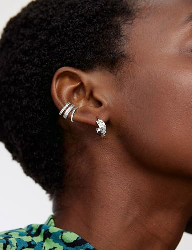 LOLIAS 12Pcs Ear Cuffs Non Piercing - 14K Gold Plated Ear Cuff Earrings for Women Adjustable Earring Cuffs for Non Pierced Ears Clip on Cartilage Earring Fake Earrings Set - color: White Gold Plated
