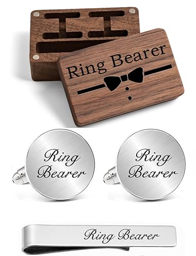 Kooer Personalized Men's Wedding Cufflinks, Custom Father Of The Bride Cuff Links Jewelry Gift For Men Him Groom Groomsman - style: page boy
