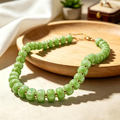 AOZEL Chunky Resin Beaded Necklace for Women Colorful Bead | Summer Beach, Waterproof, Fade Resistant, Adjustable Length, Boho Statement, for Daily Wear & Gifting - color: Pink