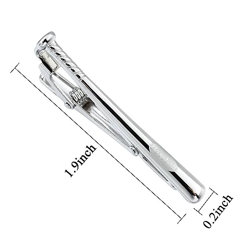 HAWSON Metal Cufflinks and Tie Clip Set for Men Novelty Cuff Links and Tie Bar Gifts for Wedding Level,Football, Musical Symbols Designs - color: Silver Baseball