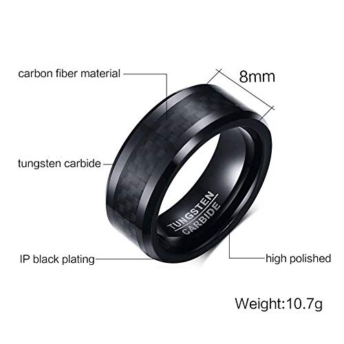 Couple Ring Bridal Sets His And Hers Women Black Gold Filled Square Violet CZ Men Tungsten Carbide Band Wedding Ring Band Set - size: women's size 8 & men's size 9