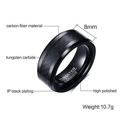 Couple Ring Bridal Sets His And Hers Women Black Gold Filled Square Violet CZ Men Tungsten Carbide Band Wedding Ring Band Set - size: women's size 8 & men's size 9