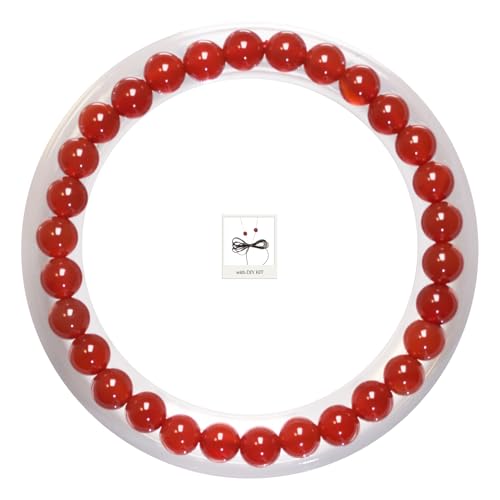BANANE LAB Healing Crystal Beaded Bracelet, 4/6/8mm Beads for 6.5" Wrist | DIY Kit Included. Multiple Gemstone Options. Beaded Protection Bracelet Women Men Daily Wear. Handmade Crystal Jewelry Gift. - color: Carnelian, size: 6MM Beads (Fits 6.5" Wrist)
