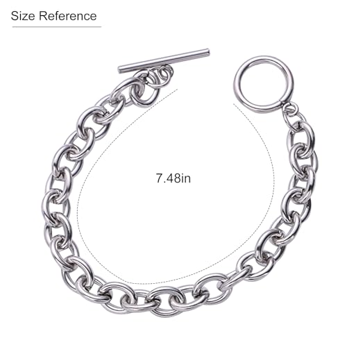 925 Sterling Silver Plated Heart Charm Bracelet for Women - Dainty Chain Love Gift Idea - style: Style1