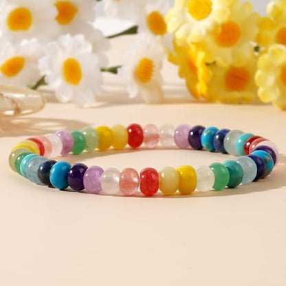 Crystal Cross Bracelet for Women and Men, Gift Jewelry Jewelry Gift | natural stone beads, crystal beads, cross design, inspirational style, birthday gift, bracelet jewelry for casual styling - color: colors-01