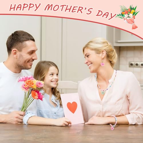 64 Pcs Mother's Day Resin Charms, Mom Conversation Heart Charm | Love Mama Mom Pendants, DIY Crafts, Bracelet Necklace Earrings Jewelry Making, Decorations Accessories - style: Mother's Day Style